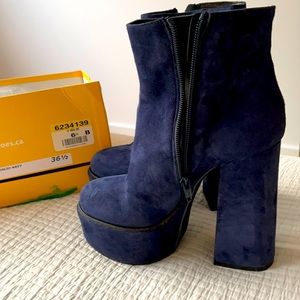 Mimosa suede blue Camoscio 36 1/2 new